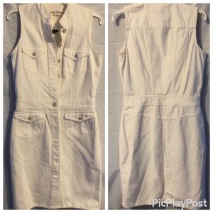 Ralph Lauren White Denim Dress Sleeveless SZ 8 EUC